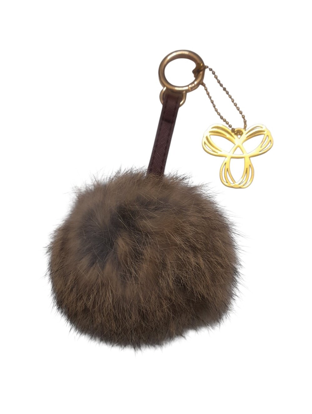 TNA Pendant & Faux Fur Pom Pom Keychain  Bag Charm Y2K